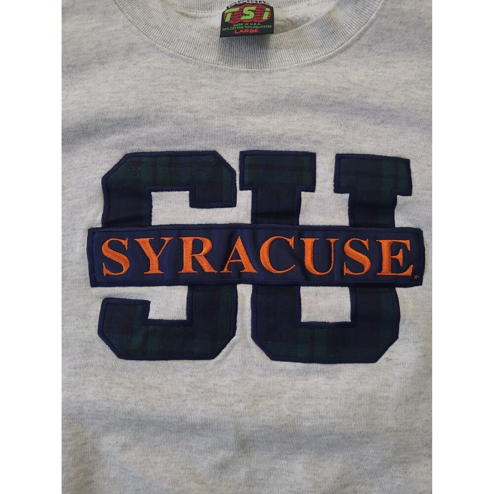 Vintage Syracuse University Embroidered Crewneck Sweatshirt